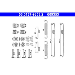 Kit d'accessoires, mâchoires de frein ATE 03.0137-9353.2