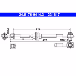 Flexible de frein ATE 24.5176-0414.3