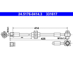 Flexible de frein ATE 24.5176-0414.3