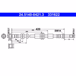Flexible de frein ATE 24.5140-0421.3