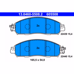 Jeu de plaquettes de frein ATE 13.0460-5508.2, avant