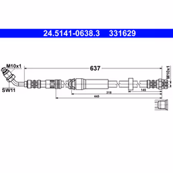 Flexible de frein ATE 24.5141-0638.3