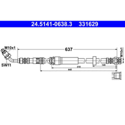 Flexible de frein ATE 24.5141-0638.3