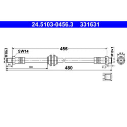 Flexible de frein ATE 24.5103-0456.3
