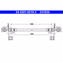 Flexible de frein ATE 24.5201-0210.3