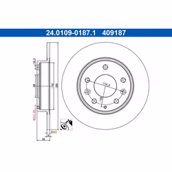 Disque de frein ATE 24.0109-0187.1