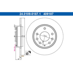 Disque de frein ATE 24.0109-0187.1