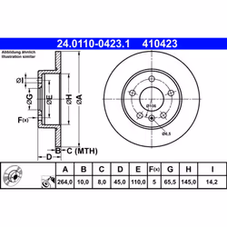 Disque de frein ATE 24.0110-0423.1
