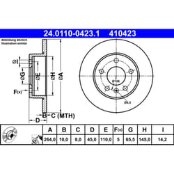Disque de frein ATE 24.0110-0423.1