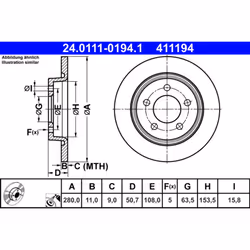 Disque de frein ATE 24.0111-0194.1