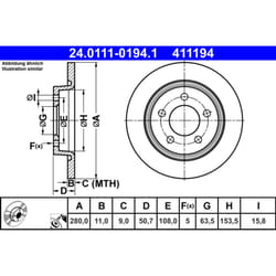 Disque de frein ATE 24.0111-0194.1
