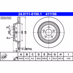 Disque de frein ATE 24.0111-0196.1