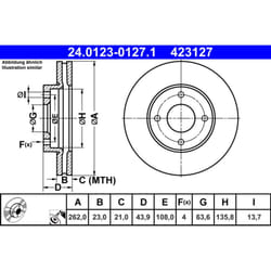 Disque de frein ATE 24.0123-0127.1