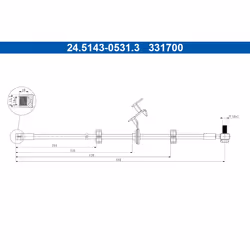 Flexible de frein ATE 24.5143-0531.3