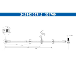 Flexible de frein ATE 24.5143-0531.3