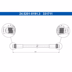 Flexible de frein ATE 24.5201-0191.3