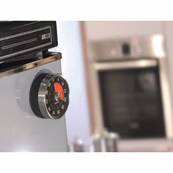 GEFU OPTICO Minuteur mécanique de cuisine Noir, Acier inoxydable