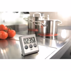GEFU CONTARE Minuteur numérique de cuisine Noir, Acier inoxydable