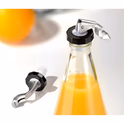 GEFU BOTELO bouchon de bouteilles et de carafes Noir, Acier inoxydable, Blanc