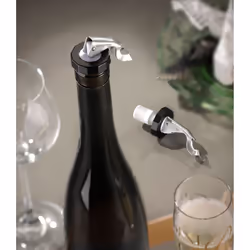 GEFU BOTELO bouchon de bouteilles et de carafes Noir, Acier inoxydable, Blanc