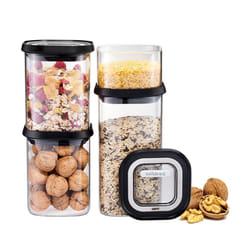 GEFU PANTRY Rectangulaire contenant Noir, Transparent 4 pièce(s)