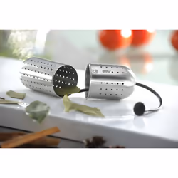 GEFU GUSTO boule à thé Silicone, Acier inoxydable Herbes/Epices