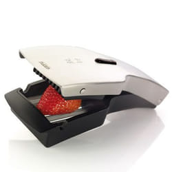 GEFU Tari trancheuse Manuel Noir, Blanc Plastique, Acier inoxydable
