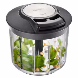 GEFU 13600, Noir, Argent, Transparent, Plastique, Acier inoxydable, Acier, 0,8 L, 139 mm, 13,4 cm