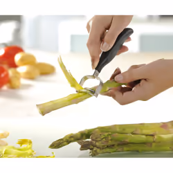 GEFU FILIGRANO Légumes Éplucheur d'asperges Noir, Acier inoxydable