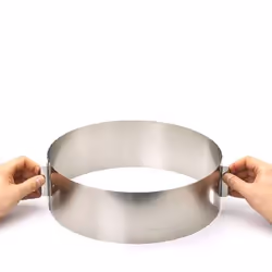 GEFU TONDO XXL, Anneau de gâteau, Rond, Acier inoxydable, Acier inoxydable, 100 mm