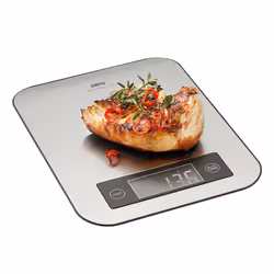 GEFU SCORE, Balance de ménage électronique, 5 kg, Acier inoxydable, Plastique, Acier inoxydable, Acier inoxydable, Comptoir