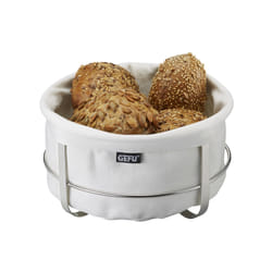 GEFU BRUNCH Panier à pain Rond Coton, Acier inoxydable Acier inoxydable, Blanc