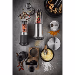 GEFU 35300 mortier et pilon Noir, Acier inoxydable Granit, Acier inoxydable
