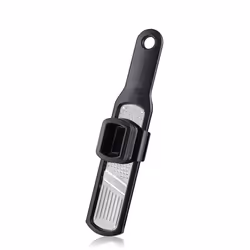 GEFU 50472, Râpe plane, Noir, Acier inoxydable, Plastique, Acier inoxydable, Plastique, Orifice de suspension, 230 mm