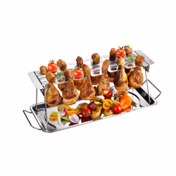 GEFU 89259, Support pour pilons de poulet, Acier inoxydable, Acier inoxydable, 157 mm, 430 mm, 154 mm