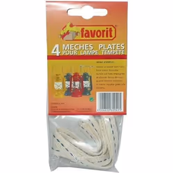 Mèches plates FAVORIT pour lampe tempête - Lot de 4 - 1x9 cm