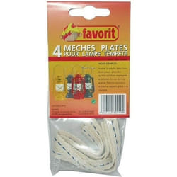 Mèches plates FAVORIT pour lampe tempête - Lot de 4 - 1x9 cm