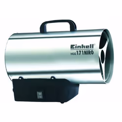 Einhell HGG 171 Niro (DE/AT), Pistolet d’air chaud, Poignée droite, Noir, Argent, Secteur, 38 W, 220 - 240 V