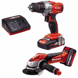 Einhell TE-TK 18 Li Kit (CD+AG), Perceuse à poignée pistolet, 350 tr/min, 1250 bpm, 44 N·m, Batterie, Lithium-Ion (Li-Ion)