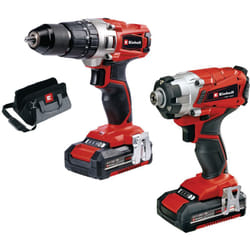 Einhell - Kit Perceuse Visseuse sans fil te-cd 18/2 Li + Clé à Chocs te-ci 18/1 Li- Power X-Change (18 v, 1,5 Ah, Temps de charge : 30 min, avec Sac