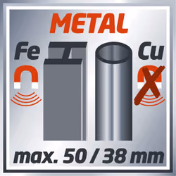 Einhell TC-MD 50 multi-détecteur numérique Câble sous tension, Métal, Bois