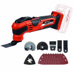 Einhell VARRITO Outil Multifonctions Oscillant Sans Fil 20000 OPM Noir Rouge - Vue supplémentaire 6