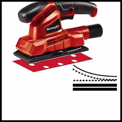 Einhell TC-OS 1520/1 Ponceuse à feuille abrasive Noir, Rouge 150 W
