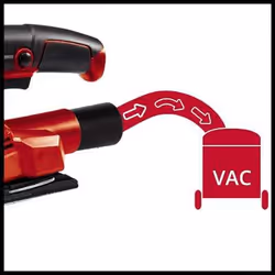 Einhell TC-OS 1520/1 Ponceuse à feuille abrasive Noir, Rouge 150 W
