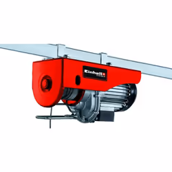 Tension secteur 230V 50Hz Consommation électrique 1000W ; Hauteur de levage sans poulie 18m Hauteur de levage avec poulie 5,7 ...