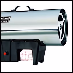 Einhell GE-HG 18/370 Niro Li-Solo D/AT Pistolet d’air chaud Noir, Acier inoxydable