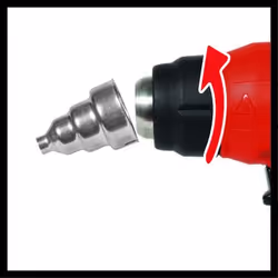 Einhell TE-HA 18 Li Pistolet d'air chaud 200 l/min 550 °C Noir, Rouge - Vue supplémentaire 7