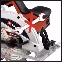 Einhell TC-CS 1250 16,5 cm Noir, Rouge 5500 tr/min 1250 W