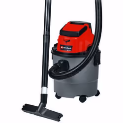 Einhell TC-VC 18/15 Li-Solo, Aspirateur sans sac, Sec&humide, Sac à poussière, 15 L, 72 dB, Noir, Rouge