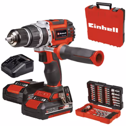 La visseuse-perceuse à percussion sans fil TP-CD 18/60 Li-i BL +39 (2 x 2,0 Ah) Einhell est un outil polyvalent qui permet au ...